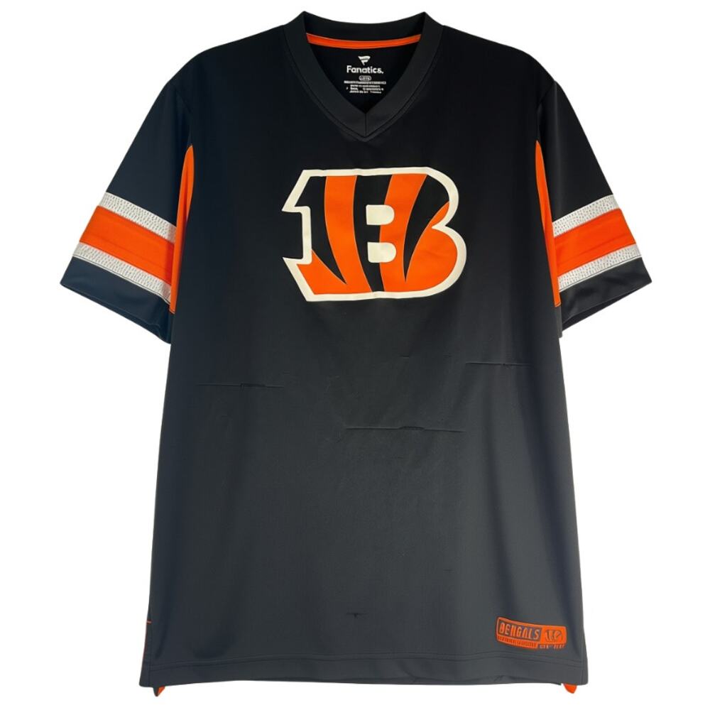Fanatics Cincinnati Bengals V-Neck Jersey T-Shirt Size L